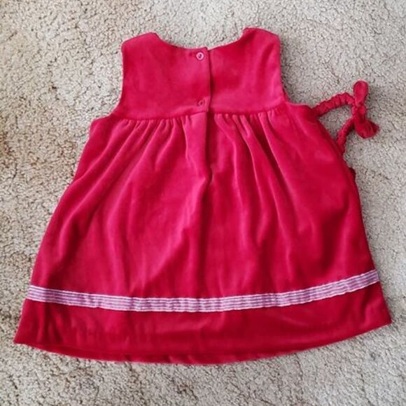 Brand New Red Velvet Christmas Dress and Headband Sz 18 Mos - Picture 2 of 2